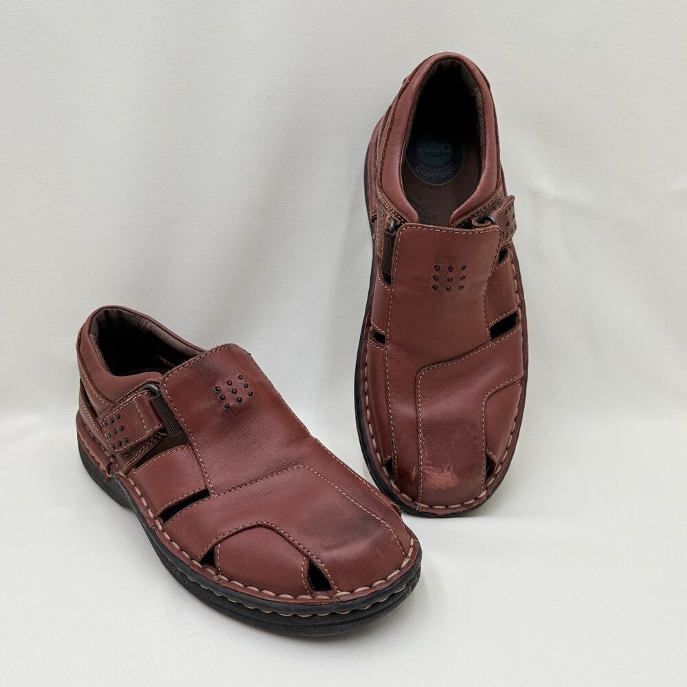 Streetcars Brown Leather Fisherman Hook Loop Leather Sandals - Size 8M